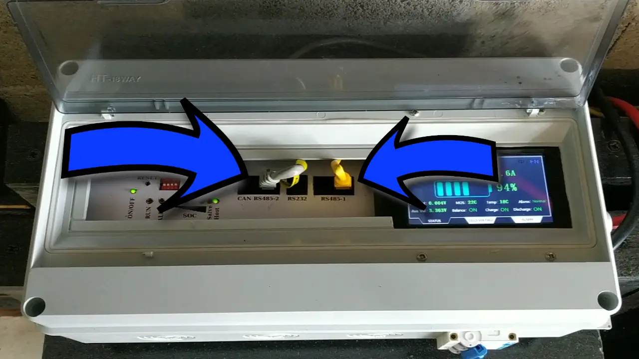 Image 2.Connectez le câble sur RS485-1 du premier BMS