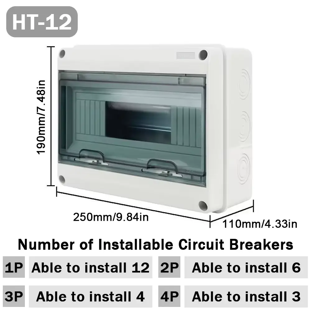 Boîte de Distribution étanche IP65 – Modèle HT-12