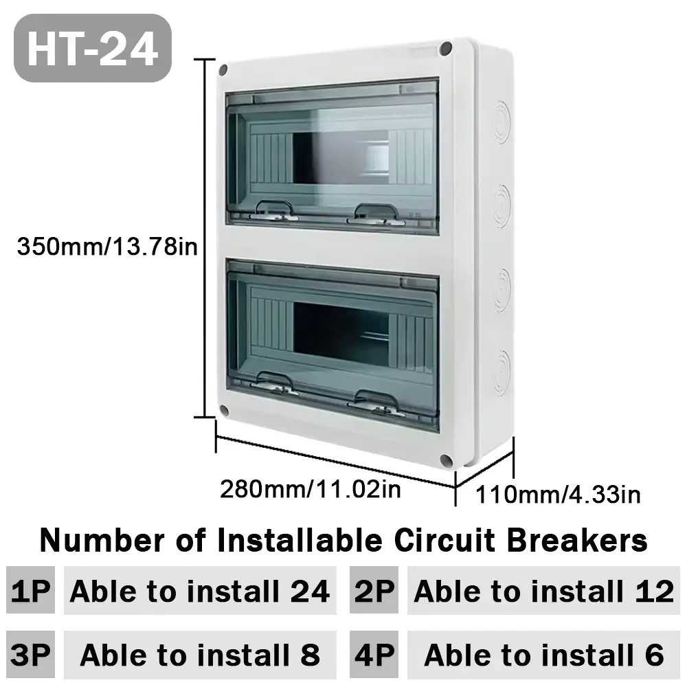 Boîte de Distribution étanche IP65 – Modèle HT-24