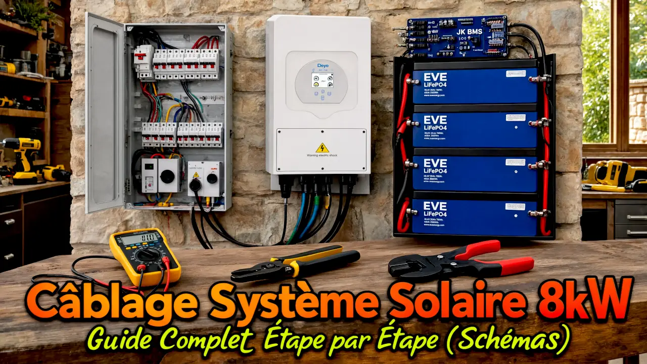 Image Câblage Système Solaire 8kW : Guide Complet Étape par Étape (Schémas)