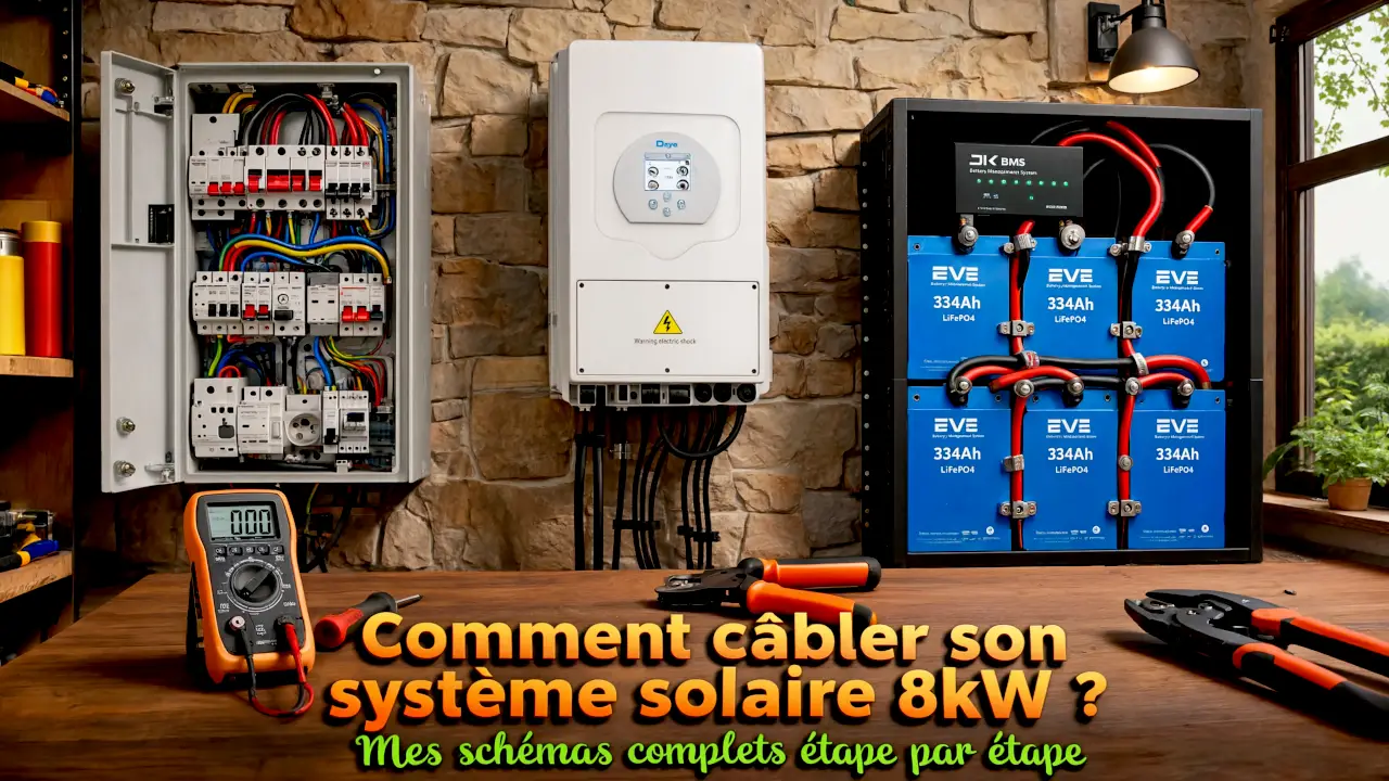 Comment câbler son système solaire 8kW ? Mes schémas complets étape par étape