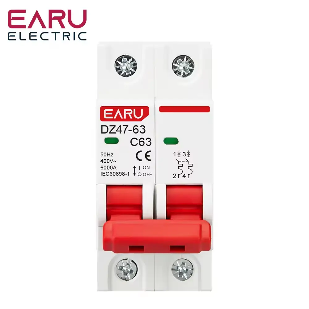 Disjoncteur 2P AC 40A Type C DZ47 (x3)