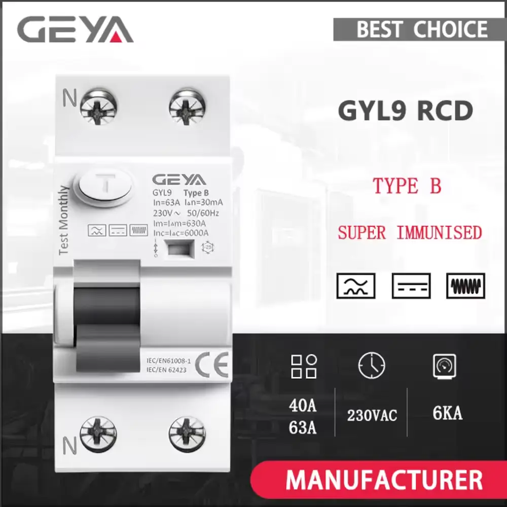 GEYA GYL9 Différentiel Type B 40A 300mA