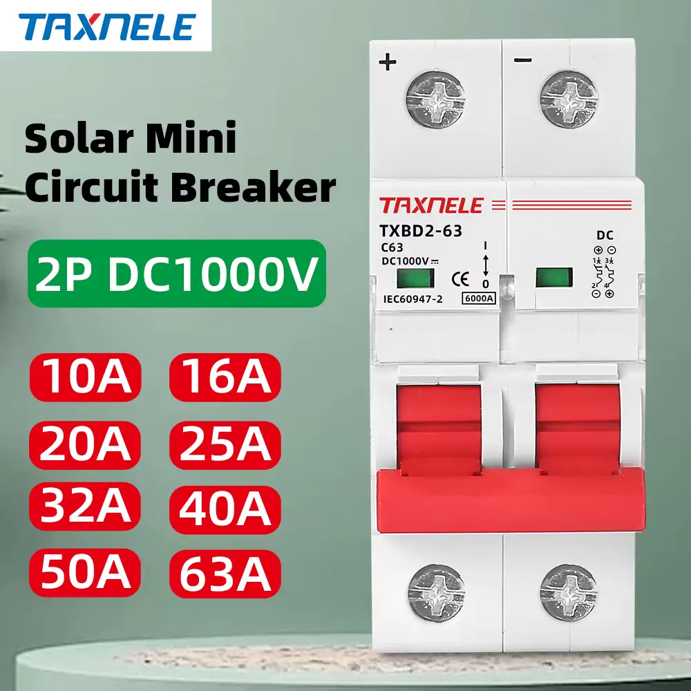 Mini Disjoncteur Solaire DC 1000V 2P 40A (x2)
