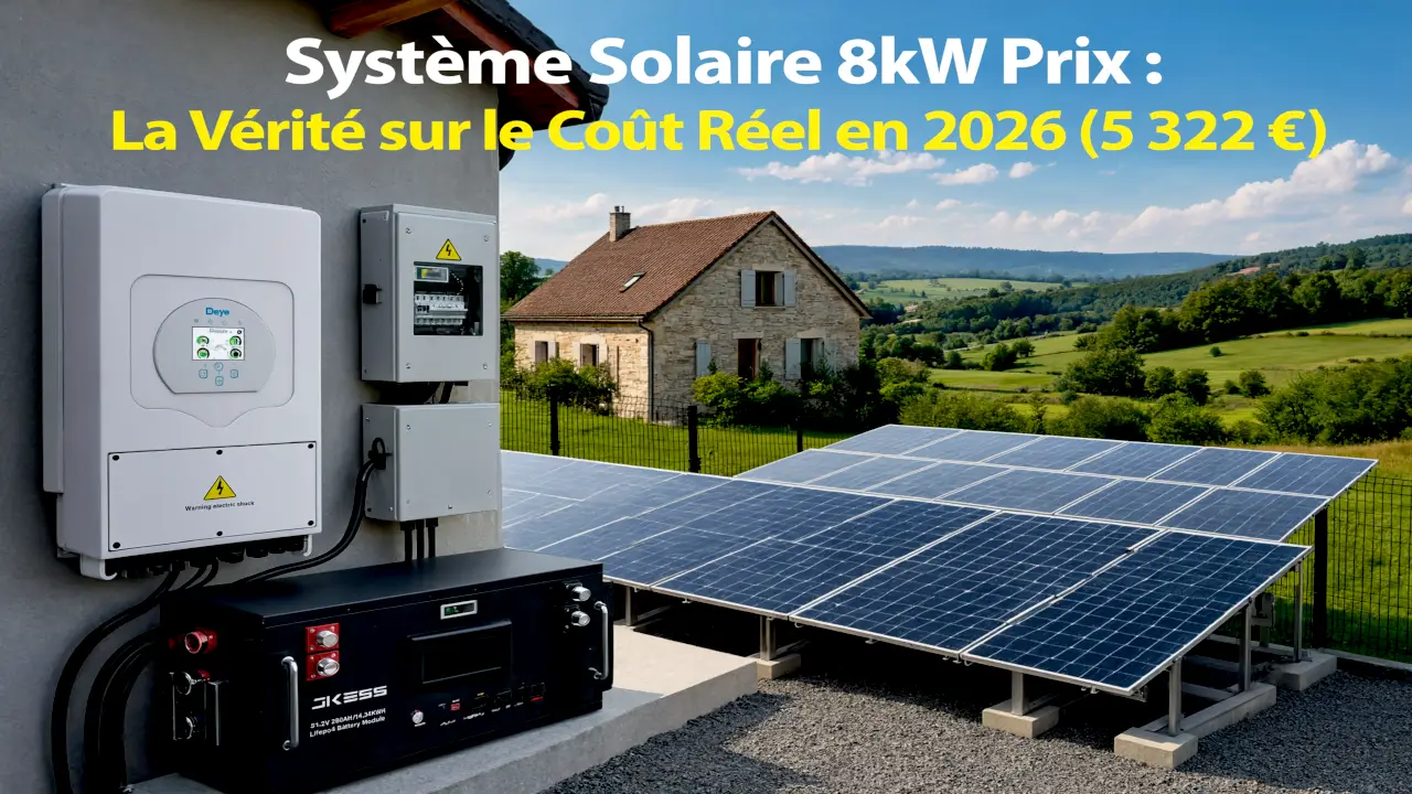 Image Système Solaire 8kW Prix : La Vérité sur le Coût Réel en 2026 (5 322 €).1