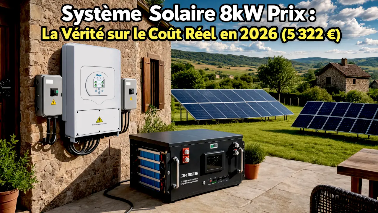 Image Système Solaire 8kW Prix : La Vérité sur le Coût Réel en 2026 (5 322 €)