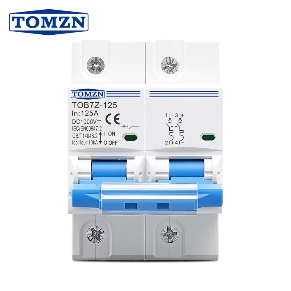 TOMZN 80A 100A Disjoncteur Système photovoltaïque Courbe C Interrupteur principal de batterie