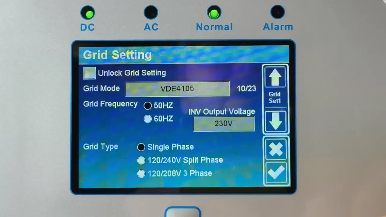 Image Configuration du Mode Réseau (Grid Setting)