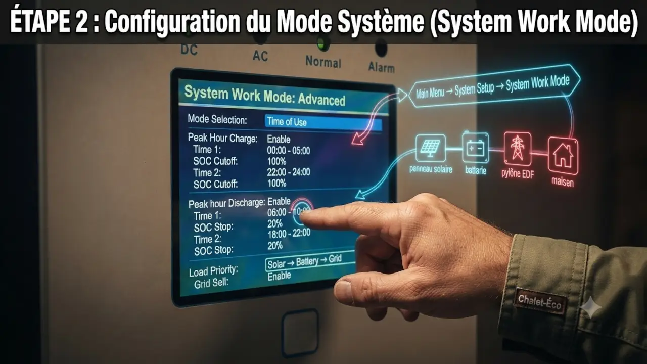 Image ÉTAPE 2 : Configuration du Mode Système (System Work Mode)