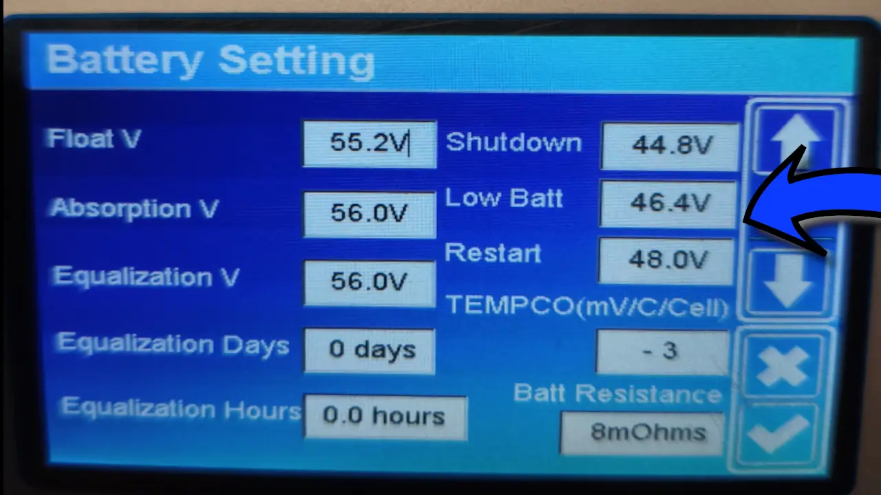 Image Les réglages exacts des tensions (pour notre pack 16S) en Use Batt V PHASE DE PROTECTION (Sauver les cellule)