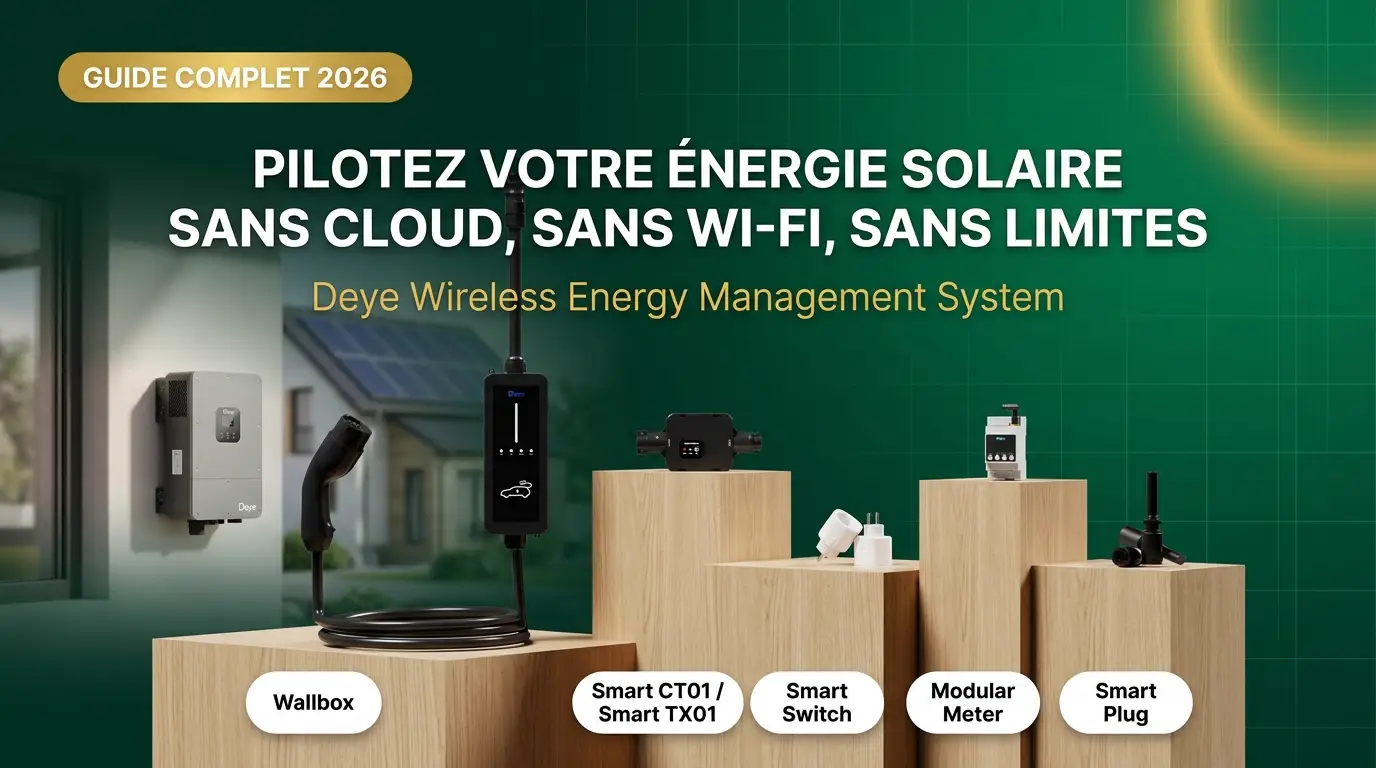 Deye Wireless Energy Management System 2026 : pilotez votre énergie solaire avec Smart CT01, TX01, Smart Plug, Smart Switch et Wallbox