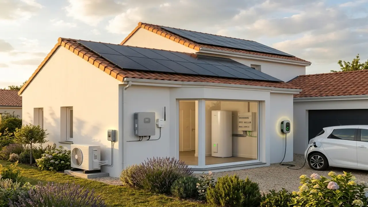 Deye Wireless Energy Management System en action : pilotage automatique du chauffe-eau, de la pompe à chaleur et de la recharge VE avec le surplus solaire